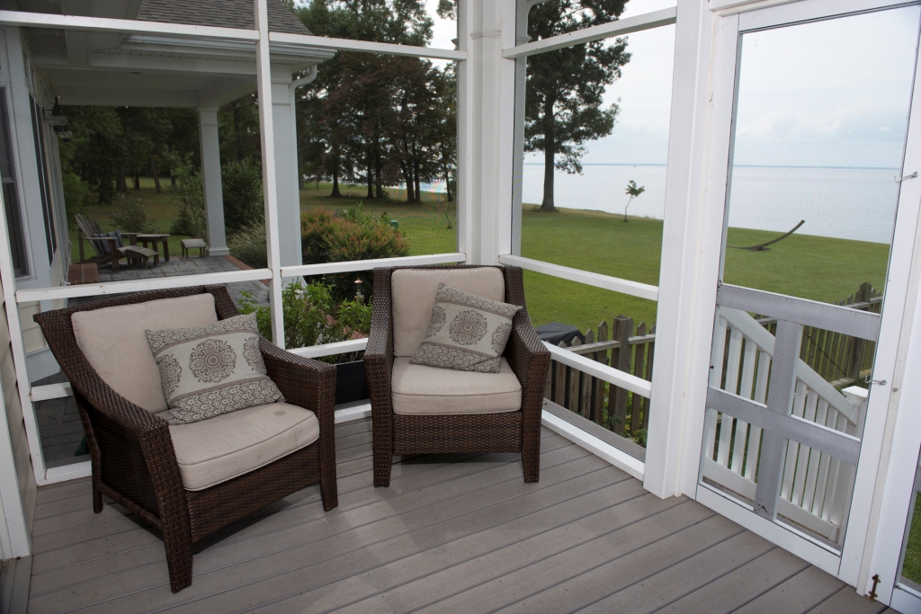 Edenton Bay North Carolina Waterfront Residence Screened Porch