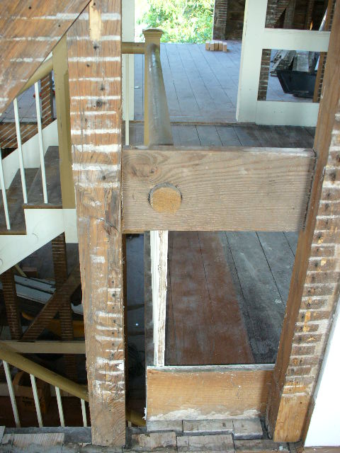 Fairfield, North Carolina Waterfront Farmhouse Renovation Handrail Attachment Detail