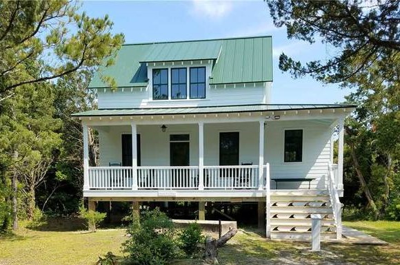 View of the front elevation of the house